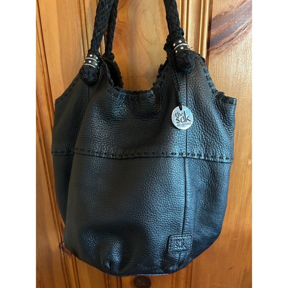 The Sak Black Pebbled Leather Hobo Purse - Picture 1 of 6